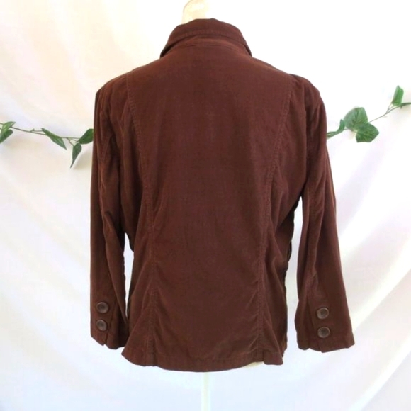 BB's Closet Vintage Jacket Honey Brown Micro Wale Corduroy Blazer Size L - Picture 4 of 11